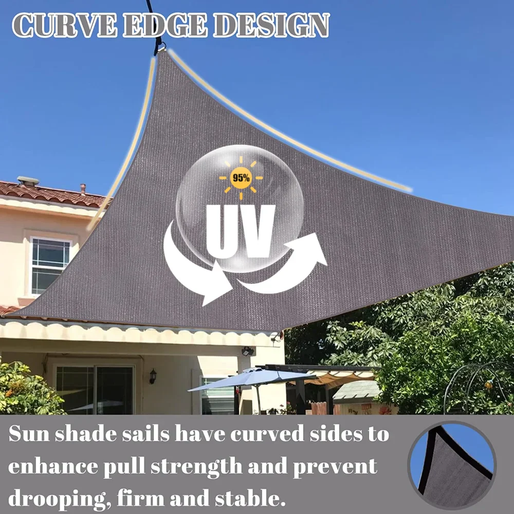 Sun Shade Sail Waterproof Rectangle Canopy Outdoor Patio Summer 2025 UV Protection Water Resistant Privacy Screen - Image 4