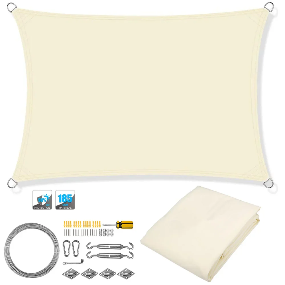 Sun Shade Sail Waterproof Rectangle Canopy Outdoor Patio Summer 2025 UV Protection Water Resistant Privacy Screen - Image 9