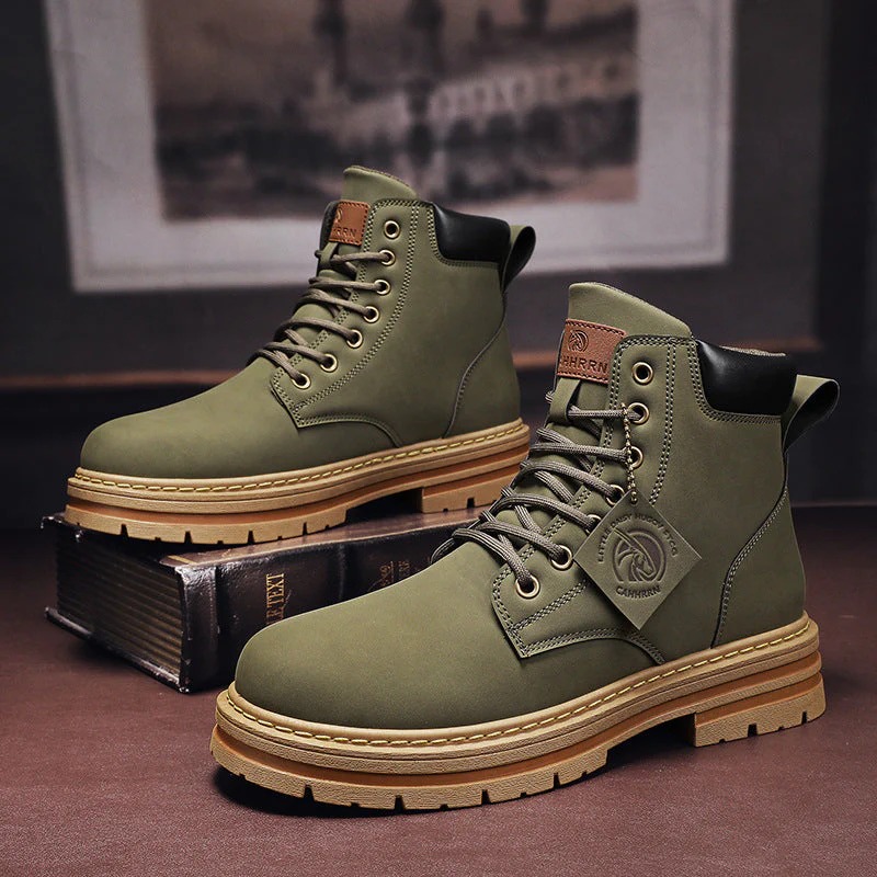 Supportive Classic Men's Work Boots - Lace-Up Leather Urban - Image 2