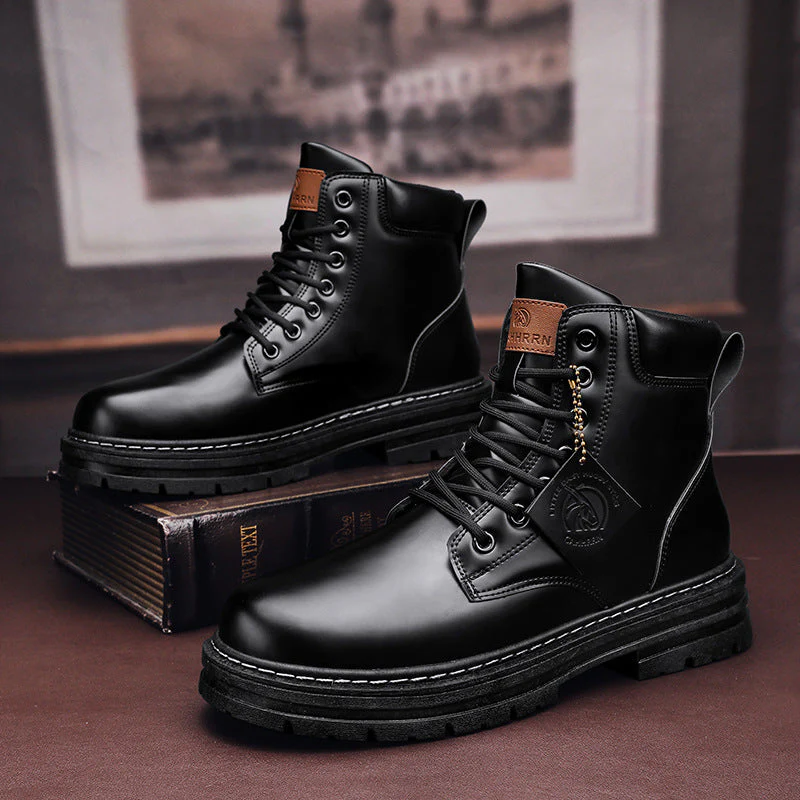 Supportive Classic Men's Work Boots - Lace-Up Leather Urban - Image 4