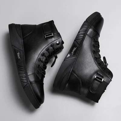 Supportive High Top Boots - Lace Up, Leather, Everyday - Image 2