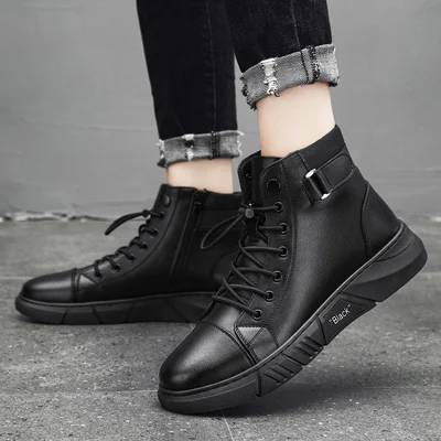 Supportive High Top Boots - Lace Up, Leather, Everyday - Image 5