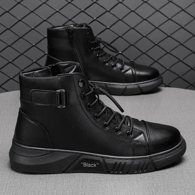 Supportive High Top Boots - Lace Up, Leather, Everyday - Image 7
