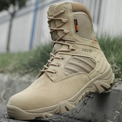 Supportive Men's Hiking Boots - High Ankle Suede, Winter - Image 3