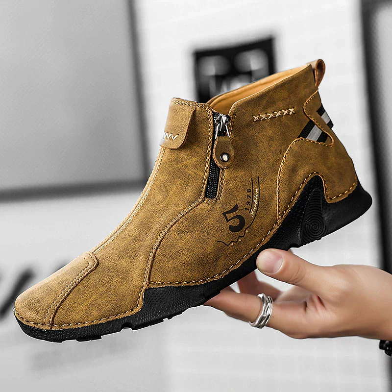 Supportive Mens Ankle Boots - Low Cut Suede, Everyday