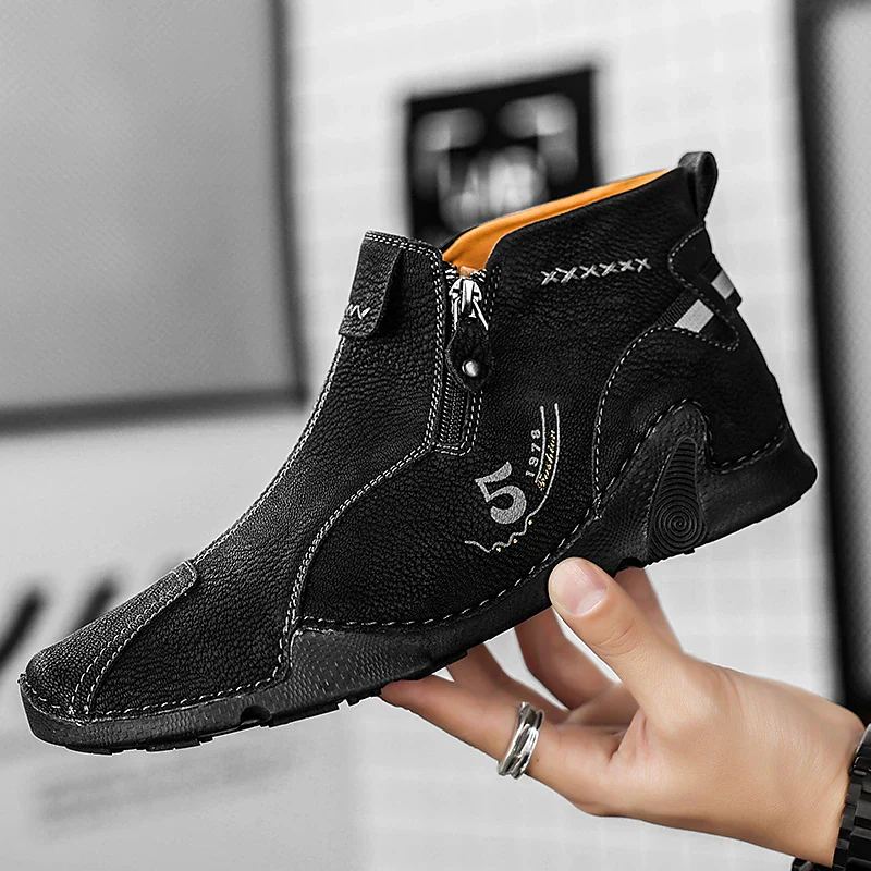 Supportive Mens Ankle Boots - Low Cut Suede, Everyday - Image 4