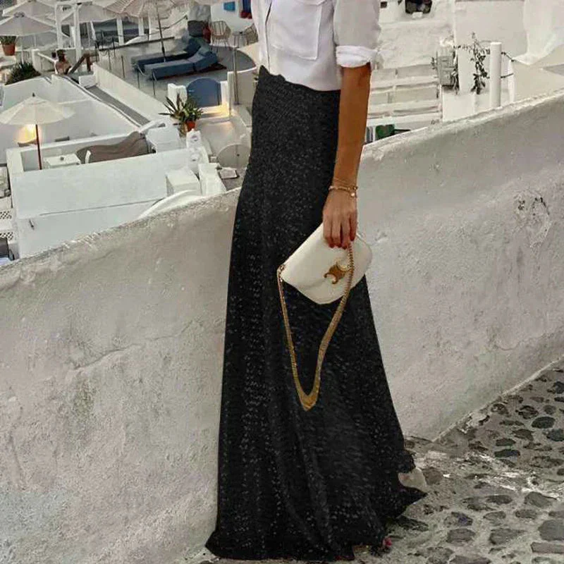 Supportive women’s sequin maxi skirt – flowy design, comfortable fabric, for special occasions - Image 2