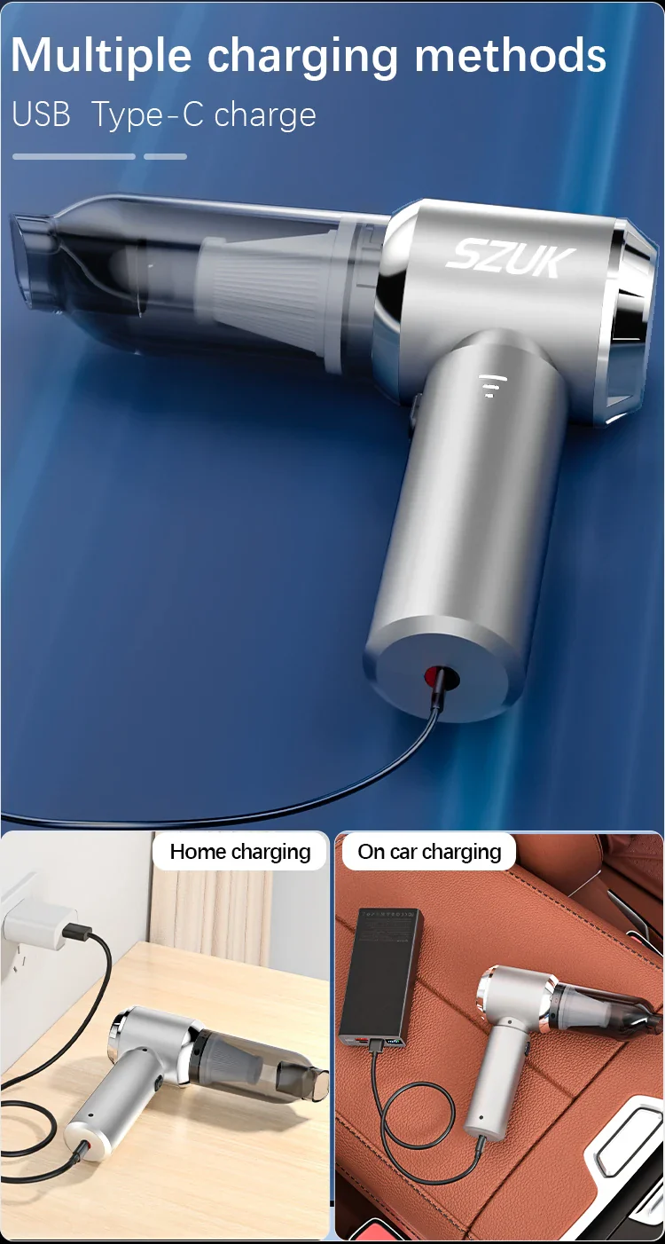 Car Vacuum Cleaner Wireless Mini Handheld Strong 6000mAh - Image 12