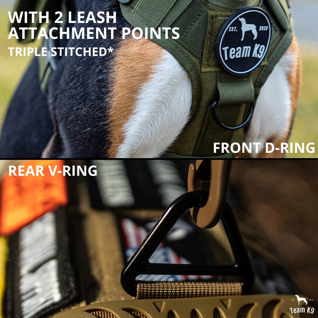 Tactical Dog Harness No-Pull With Front And Back D-Rings Quick-Release Buckles Top Handle Heavy-Duty Training - Image 62