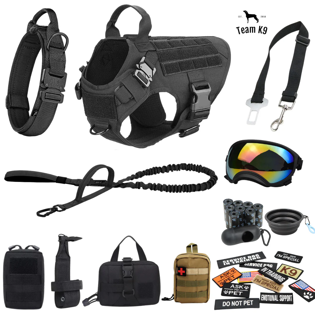 Tactical Dog Harness No-Pull With Front And Back D-Rings Quick-Release Buckles Top Handle Heavy-Duty Training - Image 7