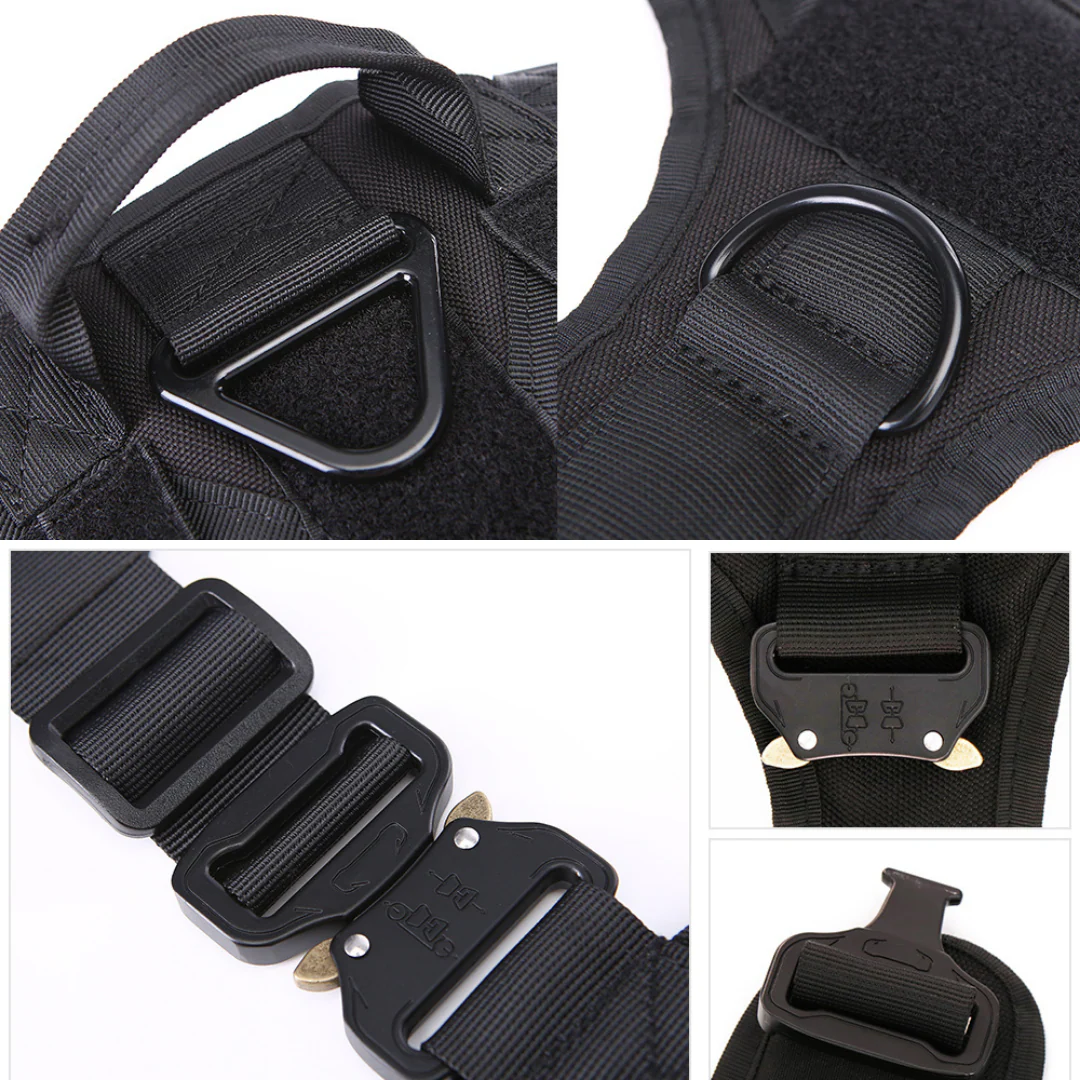 Tactical Dog Harness No-Pull With Front And Back D-Rings Quick-Release Buckles Top Handle Heavy-Duty Training - Image 78