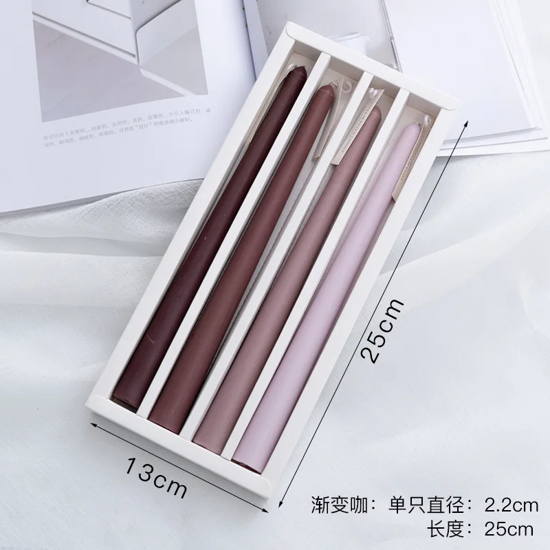 Taper Candles 4 Pack Slender Scented Smokeless Long Branch Wedding Table Decor Fall 2025 DIY Centerpieces - Image 11