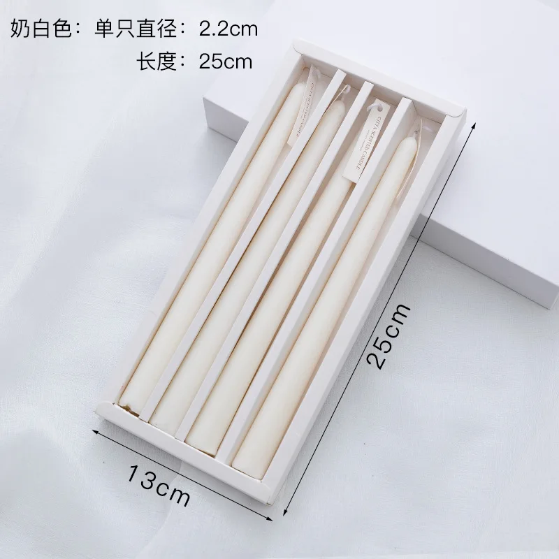 Taper Candles 4 Pack Slender Scented Smokeless Long Branch Wedding Table Decor Fall 2025 DIY Centerpieces - Image 12