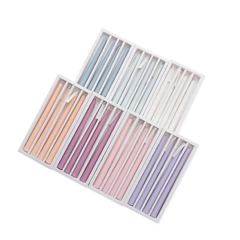 Taper Candles 4 Pack Slender Scented Smokeless Long Branch Wedding Table Decor Fall 2025 DIY Centerpieces - Image 2