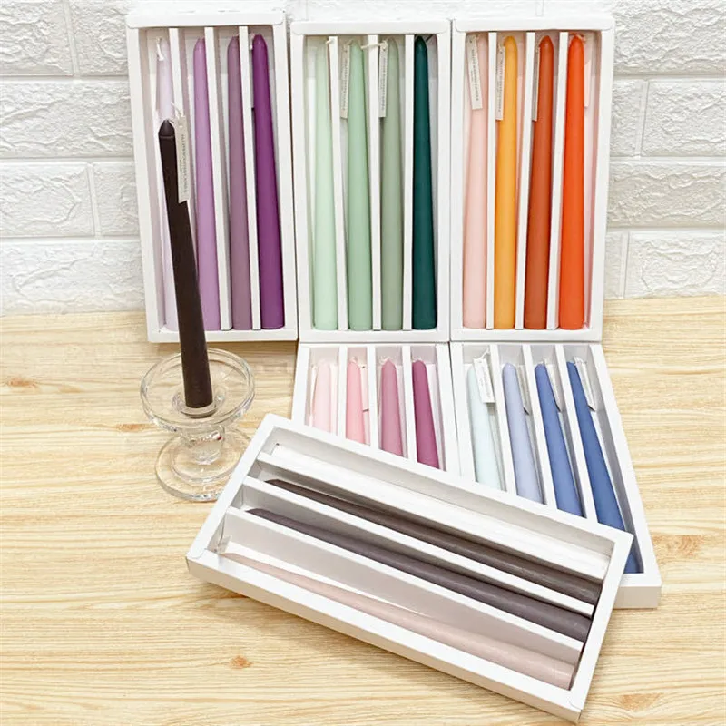 Taper Candles 4 Pack Slender Scented Smokeless Long Branch Wedding Table Decor Fall 2025 DIY Centerpieces - Image 4