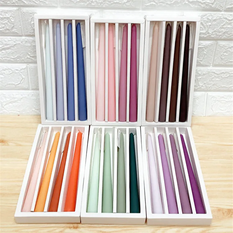 Taper Candles 4 Pack Slender Scented Smokeless Long Branch Wedding Table Decor Fall 2025 DIY Centerpieces - Image 5