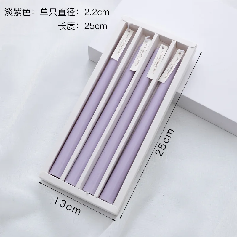 Taper Candles 4 Pack Slender Scented Smokeless Long Branch Wedding Table Decor Fall 2025 DIY Centerpieces - Image 7