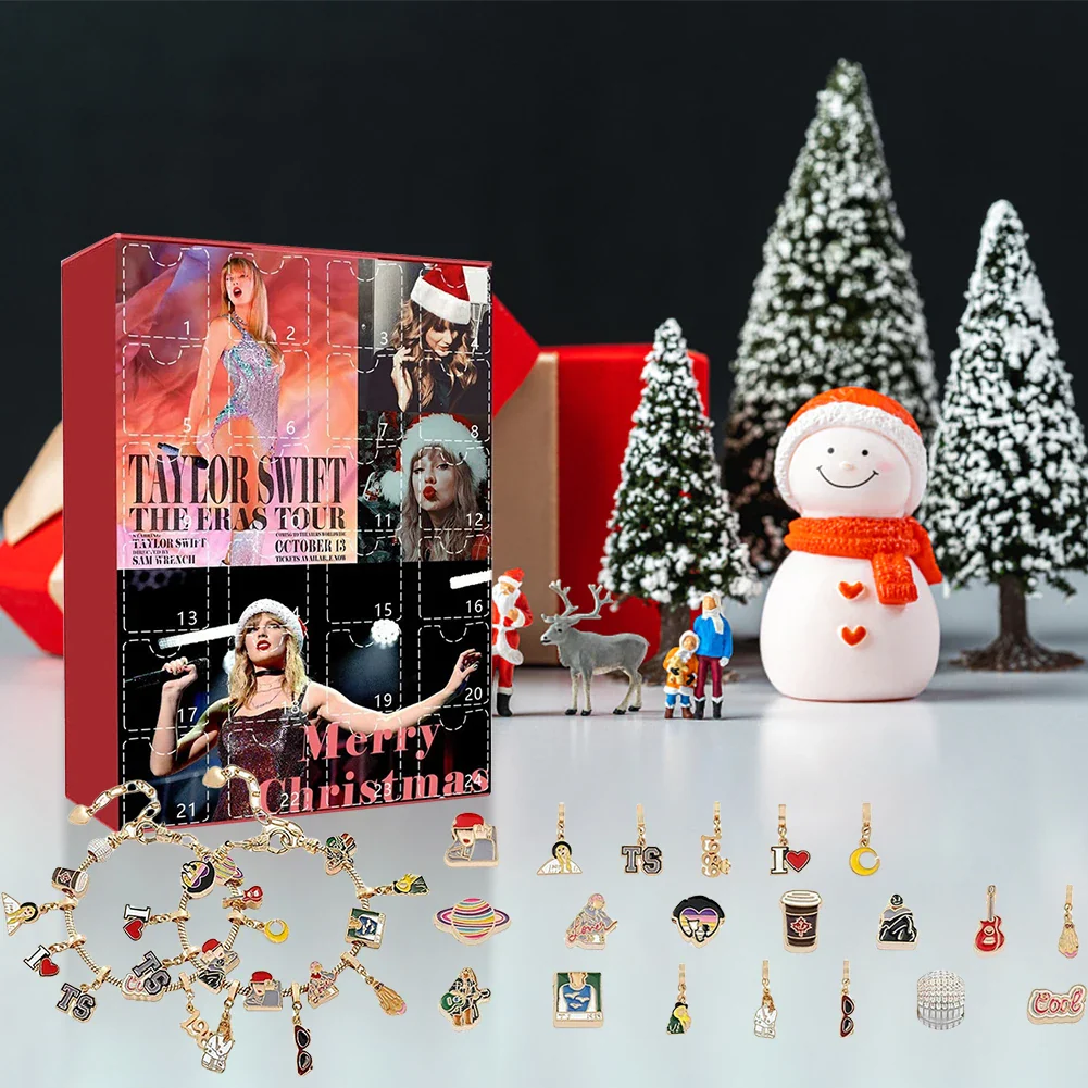 Taylor Swift-Inspired Bracelets Advent Calendar Gift 24 Days 2025 – Perfect Holiday Surprise!