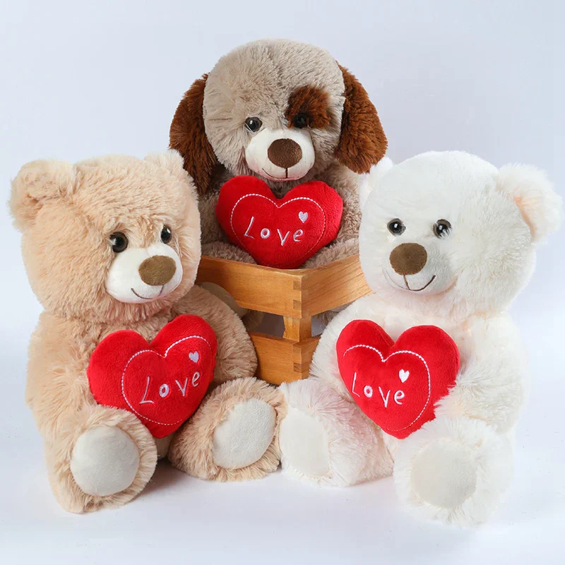Teddy Bear Plush Toy Heart Hug Gift 2026 Valentine Gift For Kids Huggable Bear Soft Plush - Image 2