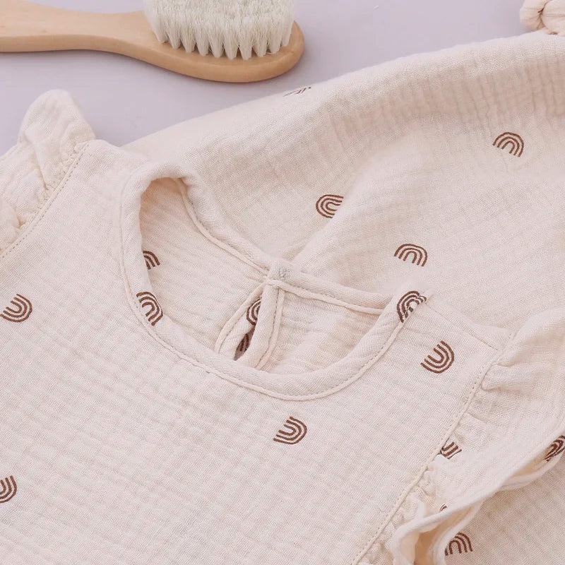 Teething Toy Wooden Ring Rattle Set With Cotton Gauze Mobile Gym Newborn Gift Fall 2025 Soothing - Image 4