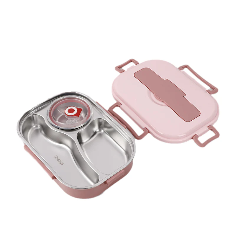 Thermal Lunch Box Stainless Steel Divided Bento Leakproof - Image 12