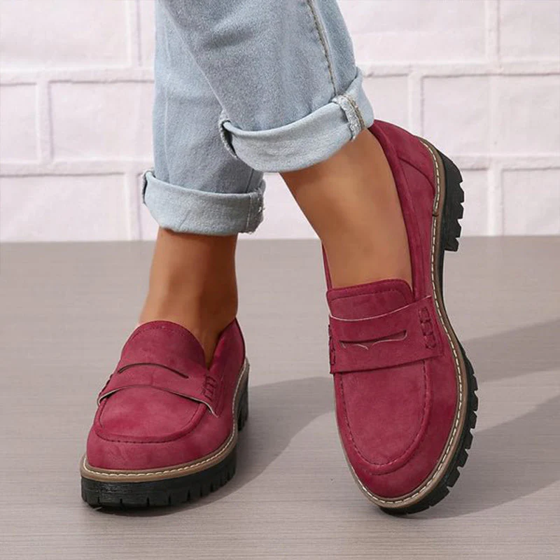 Thick Platform Moccasins for Women with 4.5 cm Padded Sole, Slip-On Design, Comfortable and Supportive Moccasin Slippers - Image 10