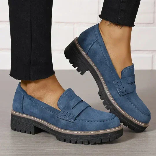 Thick Platform Moccasins for Women with 4.5 cm Padded Sole, Slip-On Design, Comfortable and Supportive Moccasin Slippers - Image 15