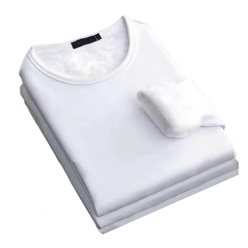 Thick Plush Thermal Long Sleeve Shirt Men's - Cozy Bottoming Layer for Cold Weather Comfort - Image 6