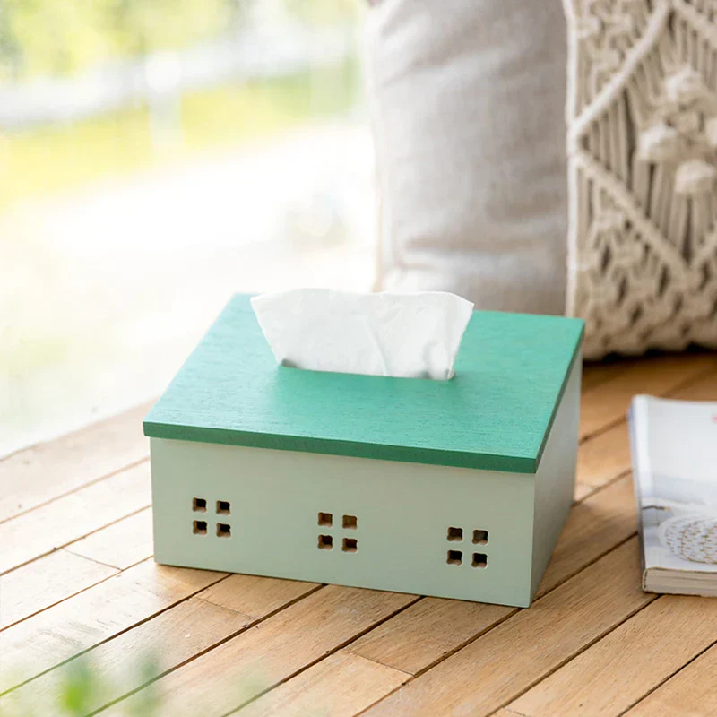 Tissue Box Wooden Nordic Napkin Holder Box Fall 2025 Kitchen Dining Organizer Eco Friendly Rustic Gift - Image 4
