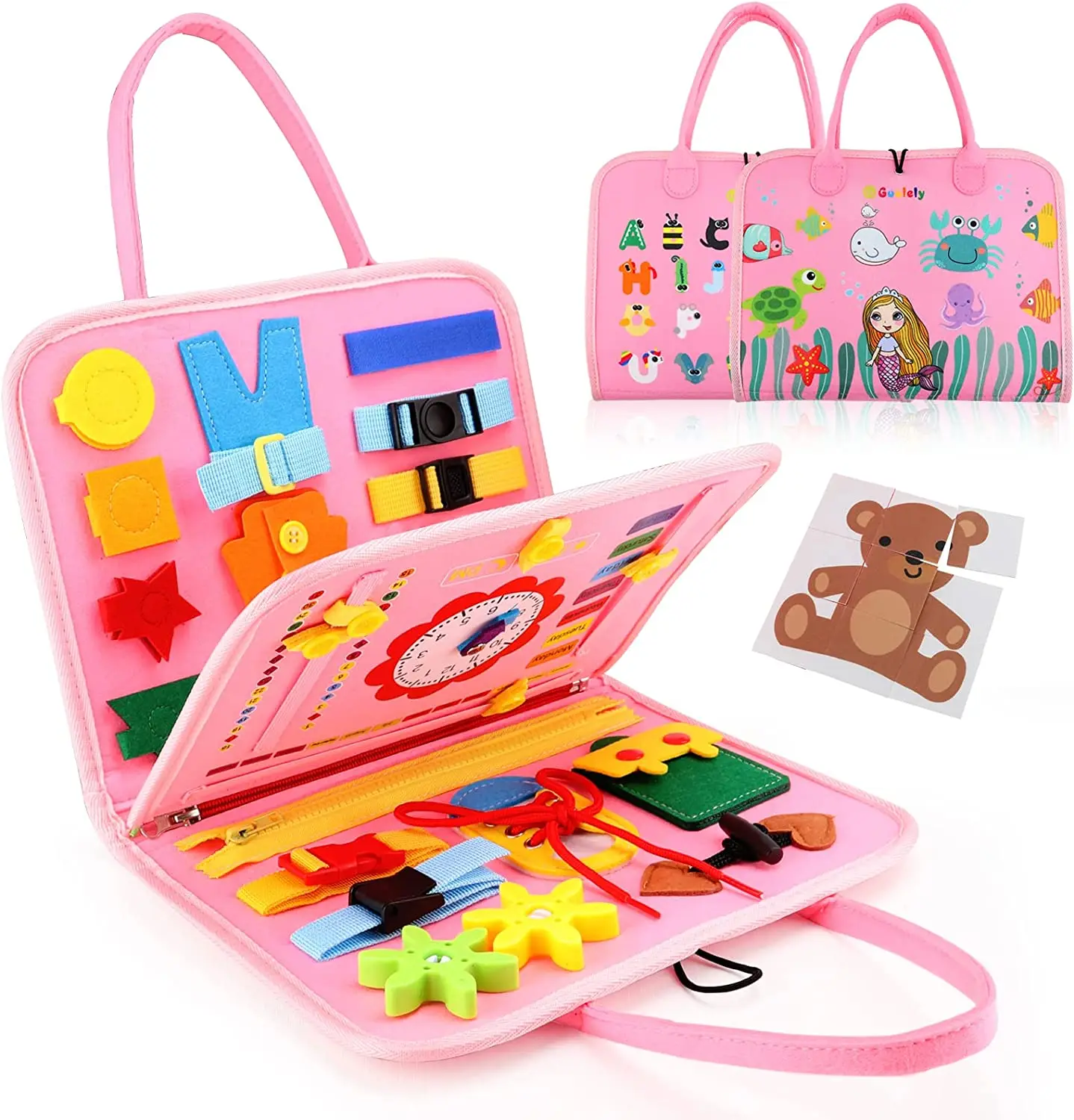 Montessori Toddler Busy Learning Board - Activity Toy for Fine Motor Skills, Perfect Christmas Gift for Ages 1-4 - Image 2