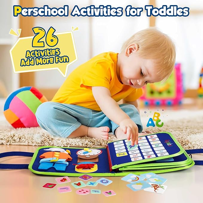 Montessori Toddler Busy Learning Board - Activity Toy for Fine Motor Skills, Perfect Christmas Gift for Ages 1-4 - Image 5