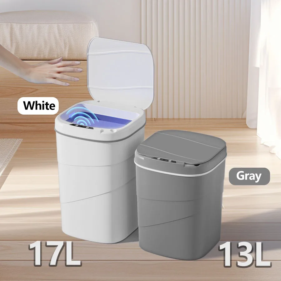Touchless Sensor Trash Can Battery Powered Hygienic Home - Image 6