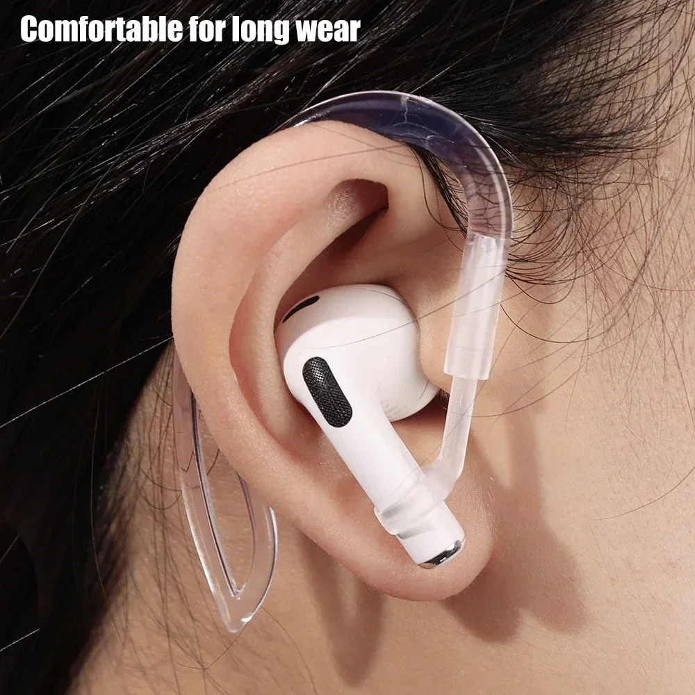 Transparent Silicone Ear Hooks for Airpods Adjustable Anti-Slip Sports Accessories - Image 3