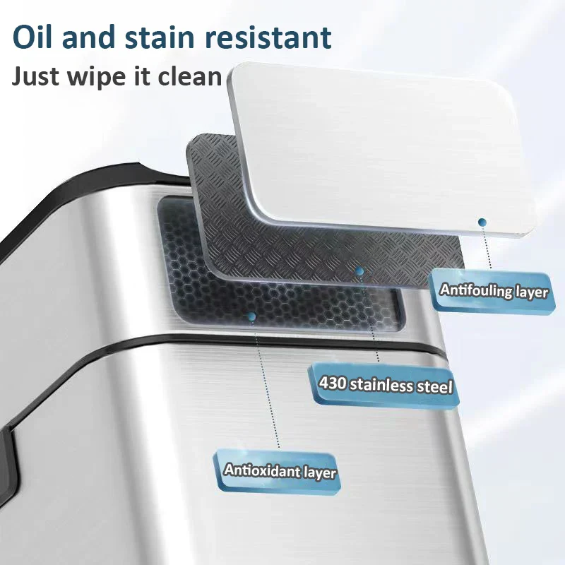 Trash Can 20L Stainless Steel Sensor Kitchen Bin Hands Free - Image 3