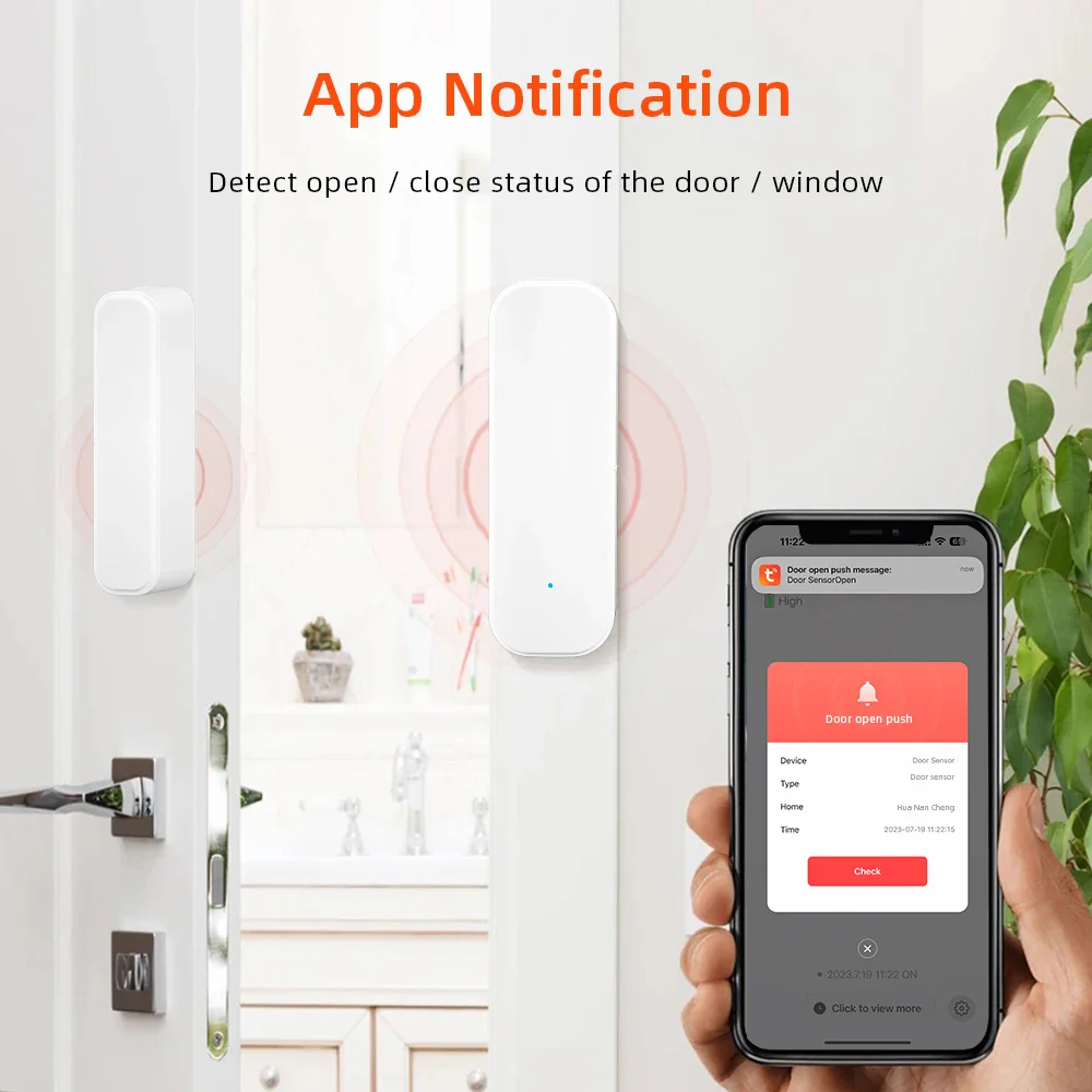 Tuya WiFi Zigbee Window Door Sensor Smart Home Security Alarm - Image 3
