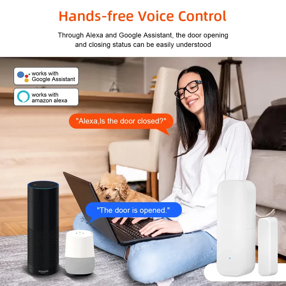Tuya WiFi Zigbee Window Door Sensor Smart Home Security Alarm - Image 4