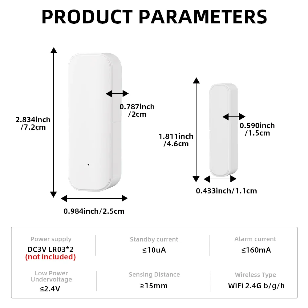 Tuya WiFi Zigbee Window Door Sensor Smart Home Security Alarm - Image 6