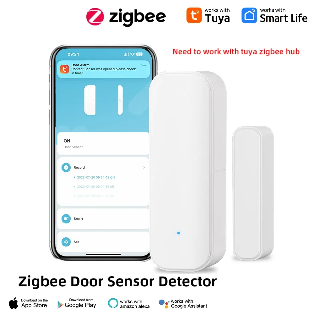 Tuya WiFi Zigbee Window Door Sensor Smart Home Security Alarm - Image 8