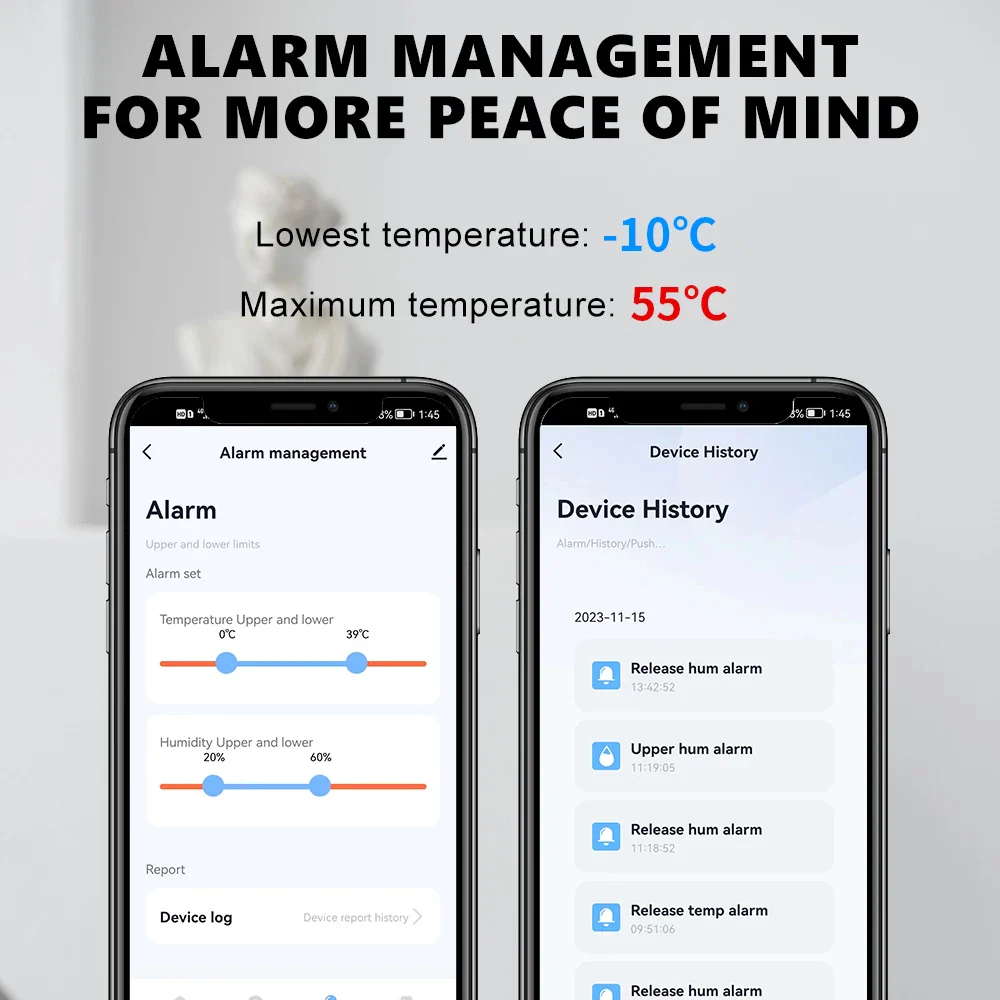 Tuya ZigBee Smart Temperature and Humidity Sensor Battery Powered for Smart Home Security with Alexa and Google Home - Image 4