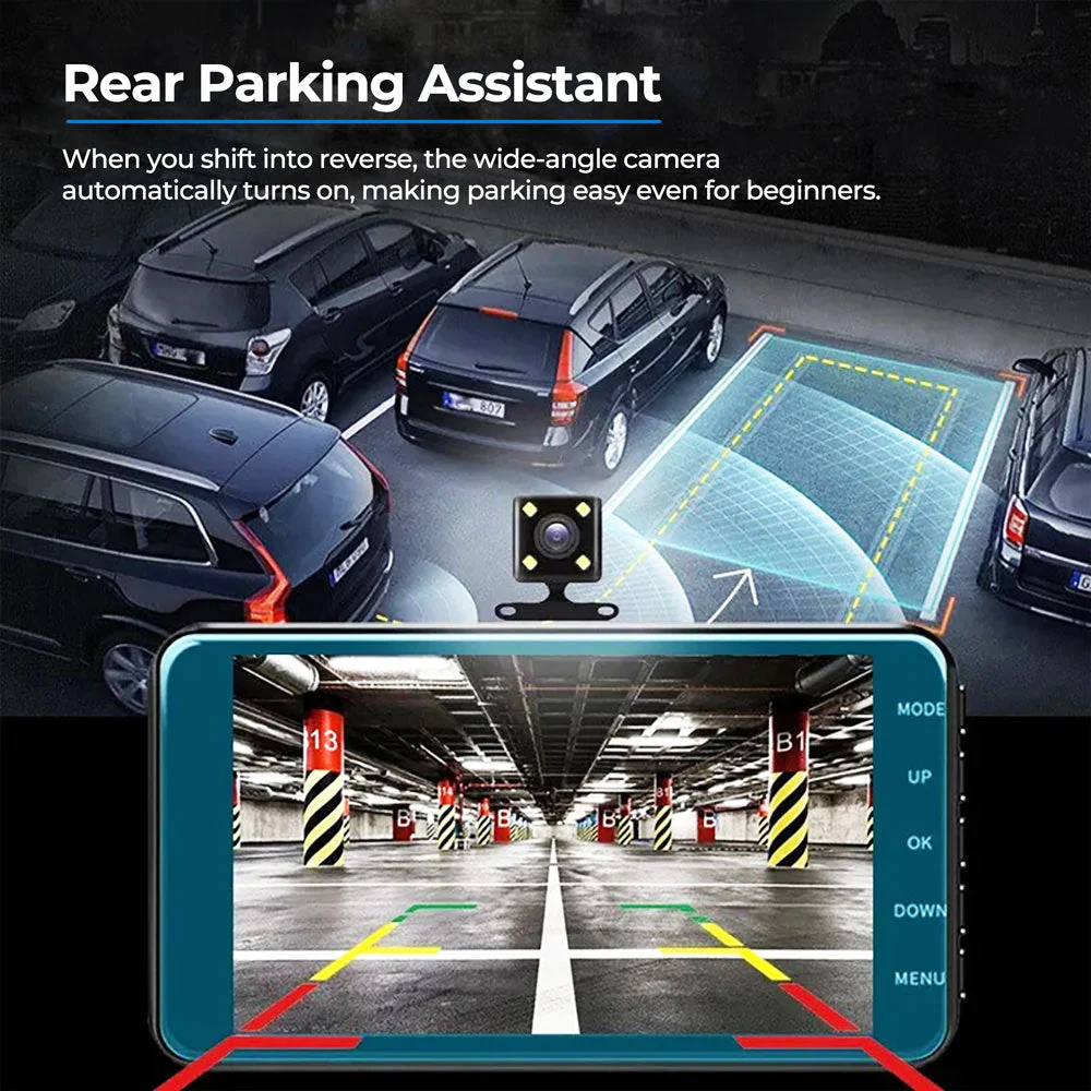 UHD Dual Dash Cam With Night Vision And Parking Monitor - Image 2
