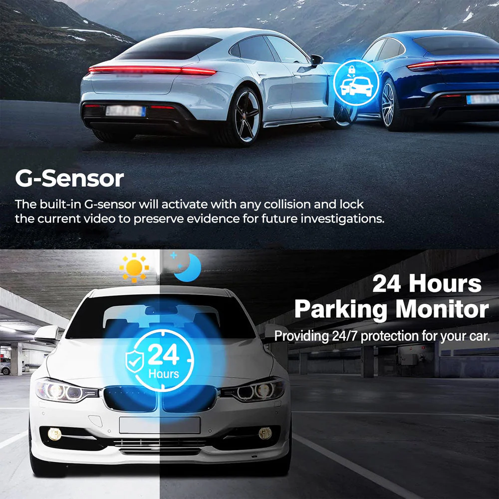 UHD Dual Dash Cam With Night Vision And Parking Monitor - Image 4