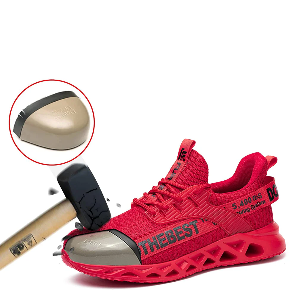 Ultralight Breathable Non-Slip Safety Shoes with Steel Toe and Kevlar Sole for Enhanced Comfort and Protection - Image 2