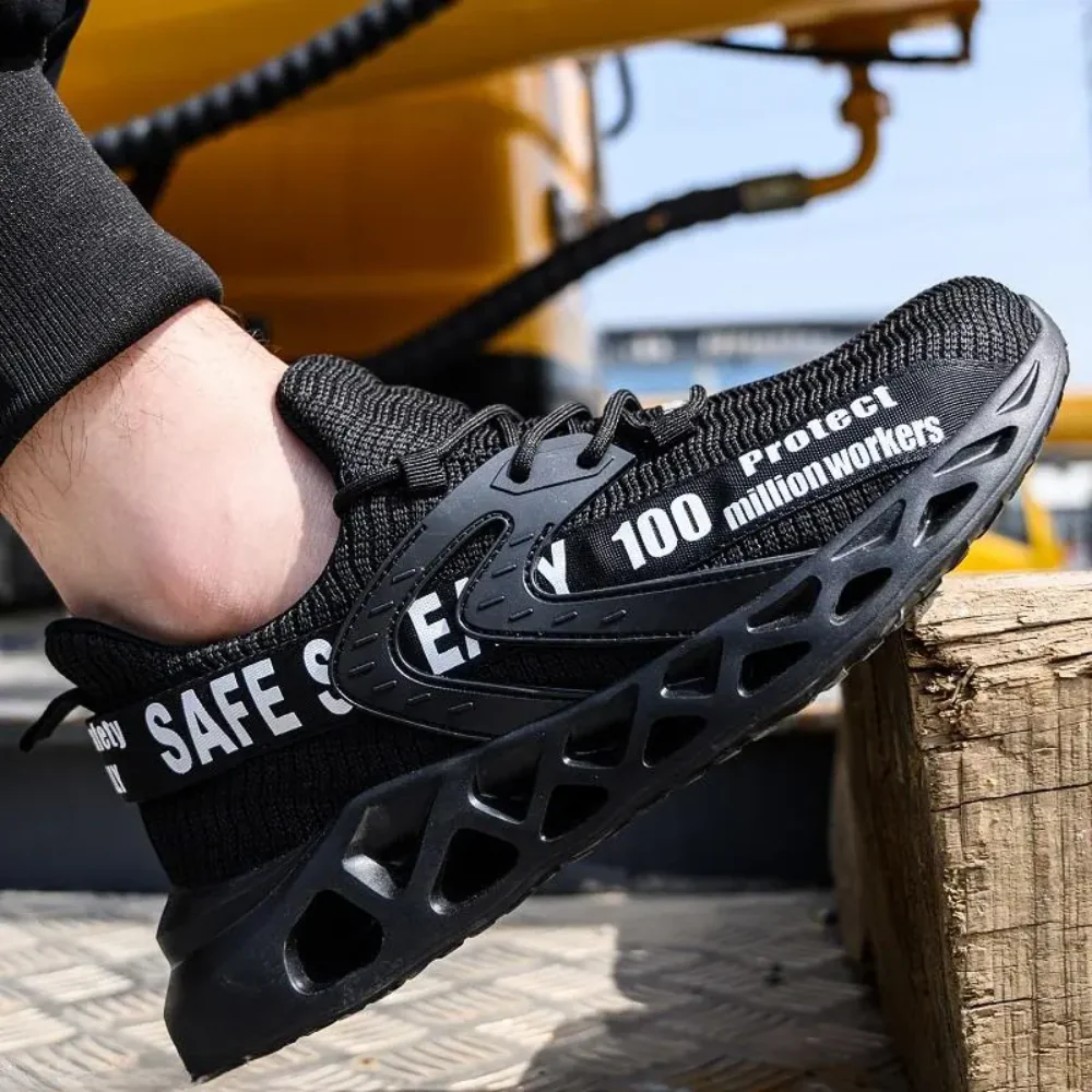 Ultralight Breathable Non-Slip Safety Shoes with Steel Toe and Kevlar Sole for Enhanced Comfort and Protection - Image 7