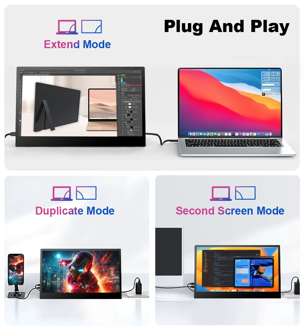 Portable 15.6 Inch FHD IPS Gaming Monitor 3ms Speaker - Image 10