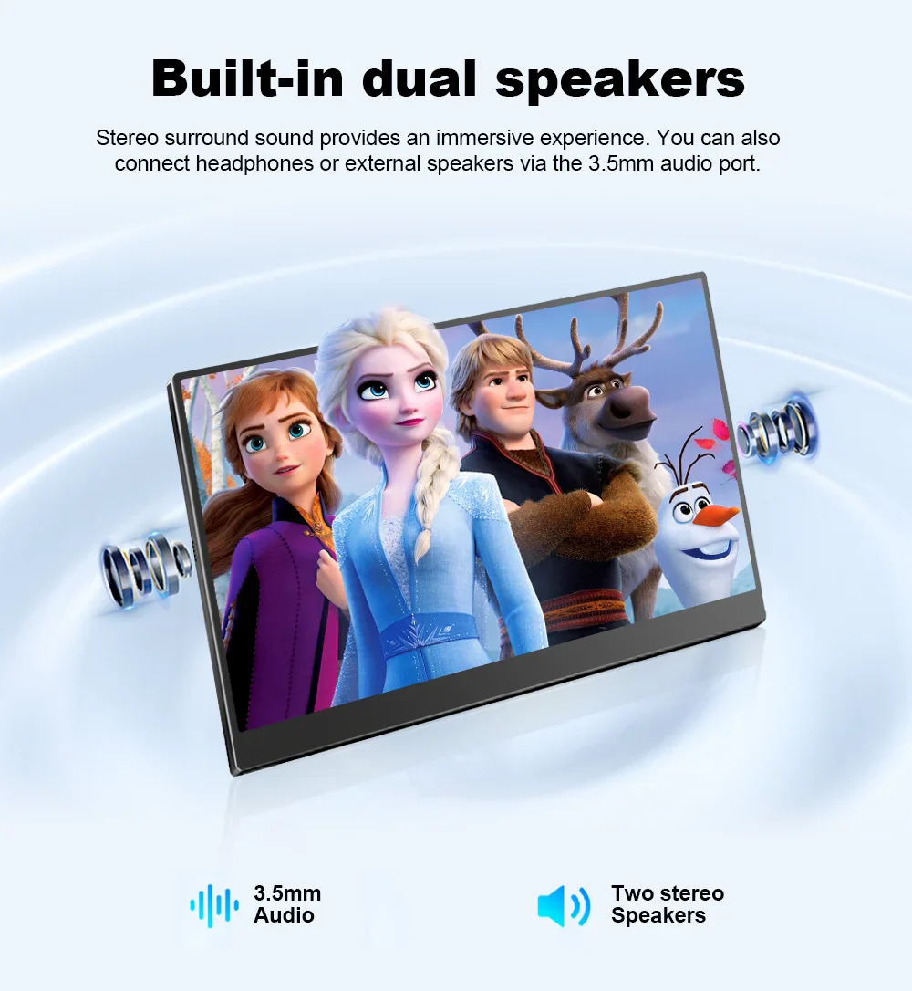 Portable 15.6 Inch FHD IPS Gaming Monitor 3ms Speaker - Image 11