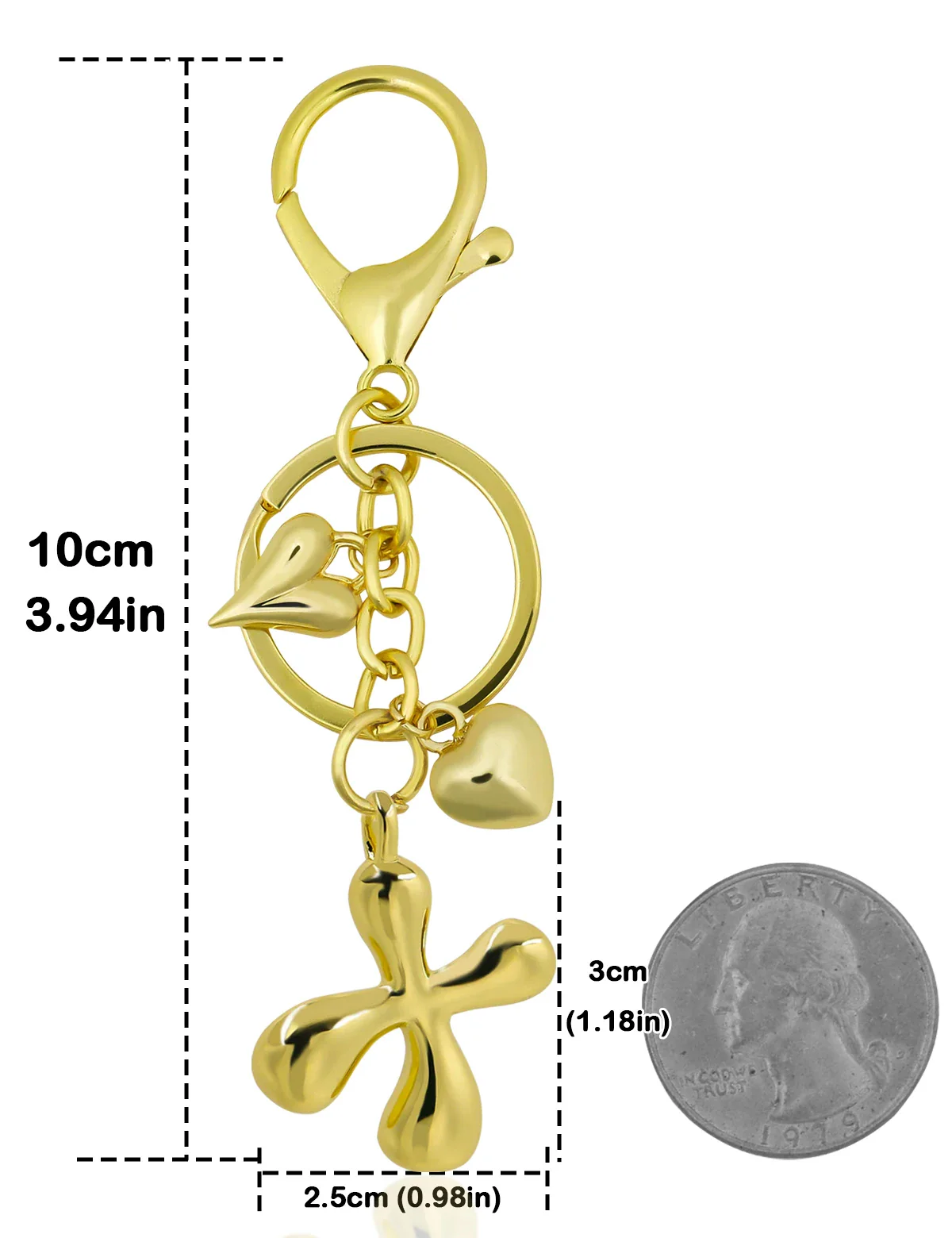 Personalized Keychain Gold Bubble Letter Bag Charm Gift - Image 28