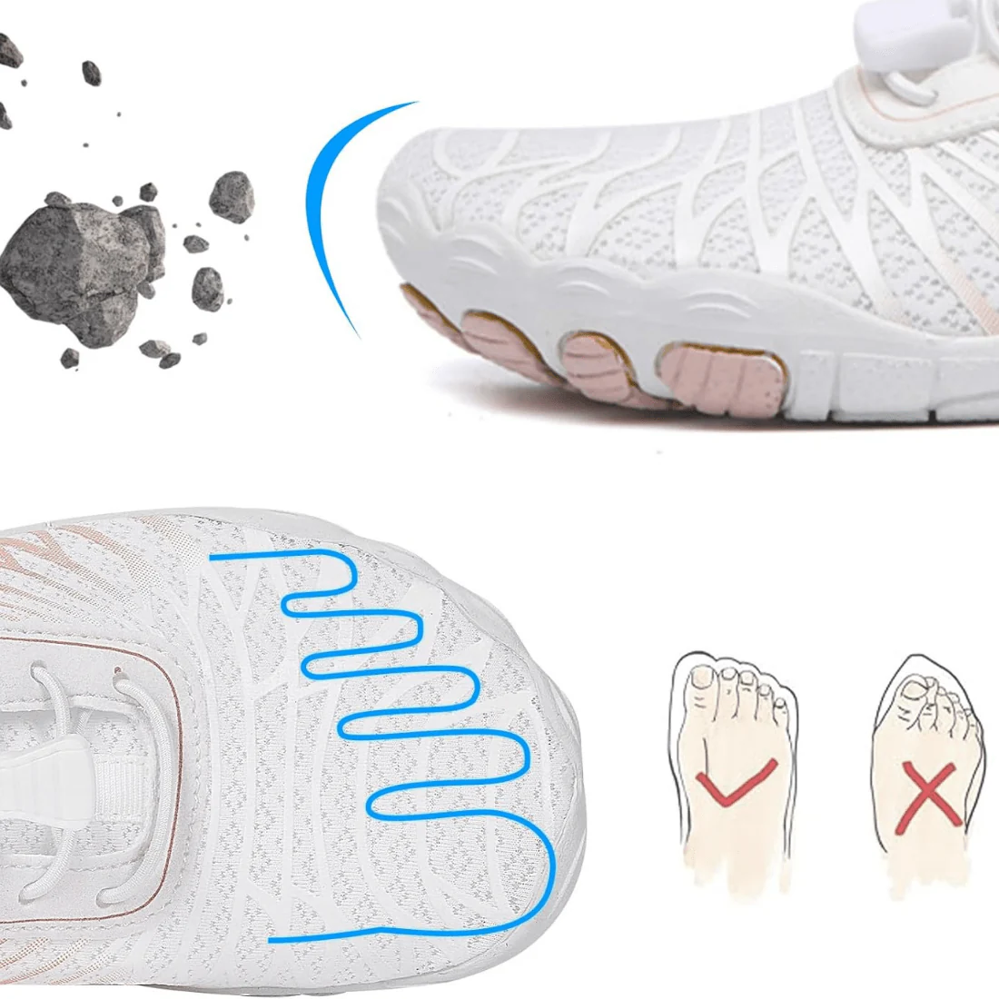 Unisex Barefoot Shoes for Men and Women, Flexible Lightweight Minimalist Design with Breathable Mesh and Non-Slip Sole - Image 5