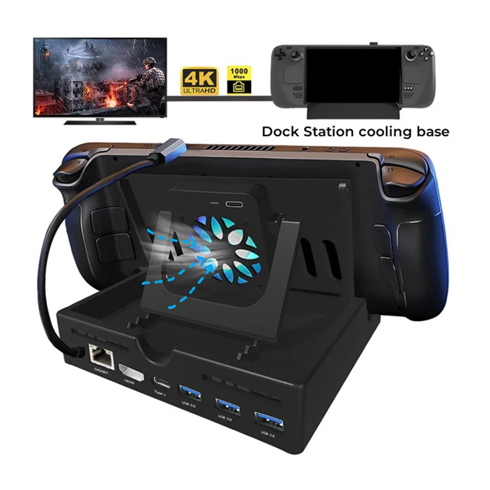 Steam Deck Clear Cooling Back Cover With Stand Bracket - Image 3