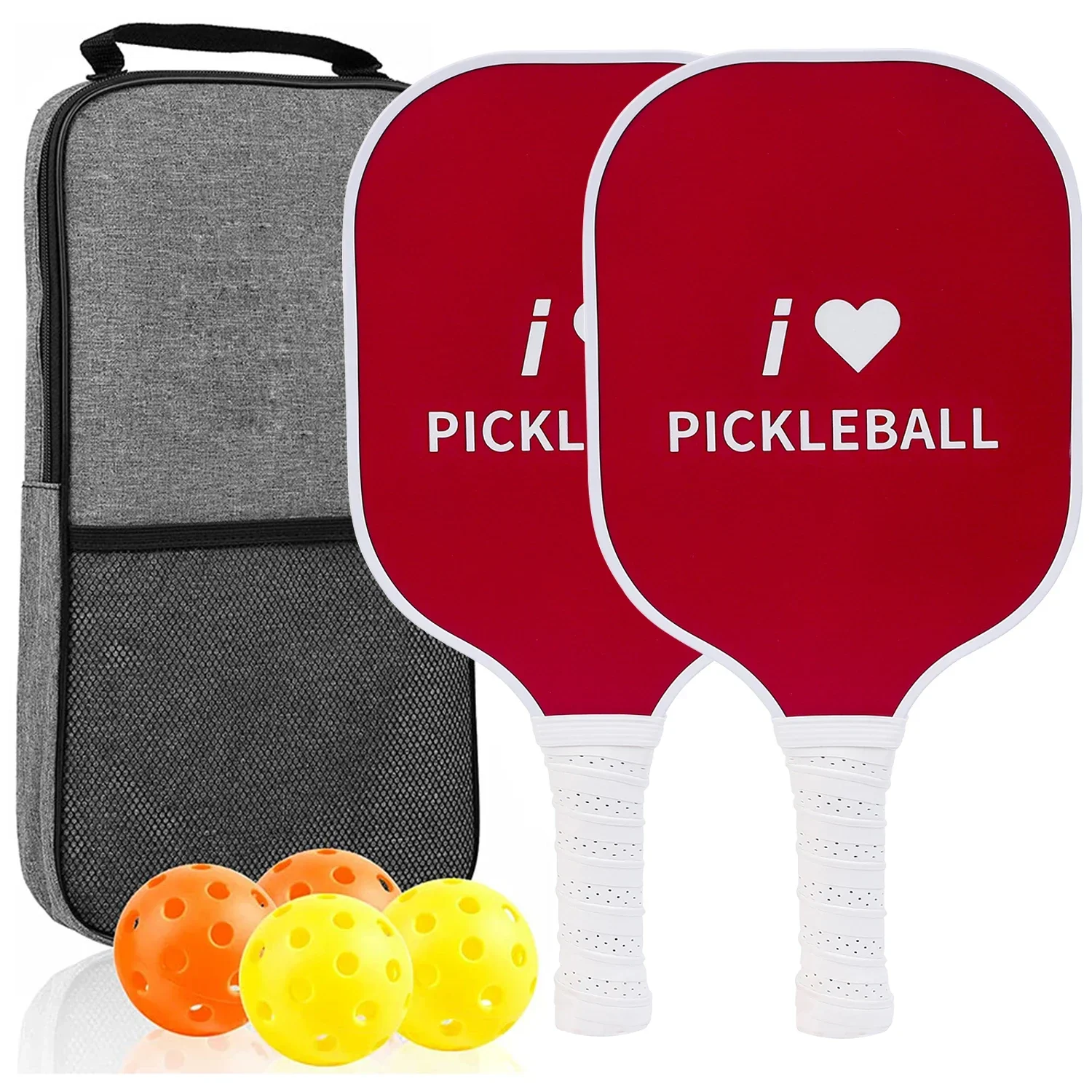 USAPA Approved Pickleball Paddle Set of 2 with 4 Balls and Carrying Bag - Lightweight Fiberglass Rackets for Indoor and Outdoor Play - Image 11