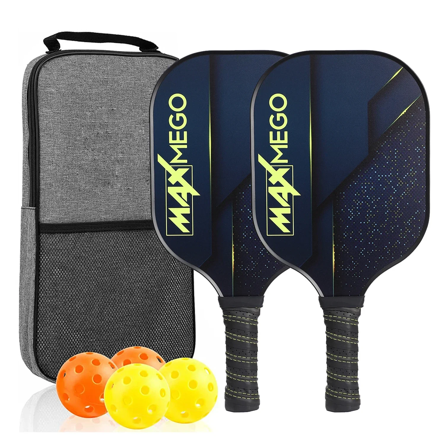 USAPA Approved Pickleball Paddle Set of 2 with 4 Balls and Carrying Bag - Lightweight Fiberglass Rackets for Indoor and Outdoor Play - Image 22